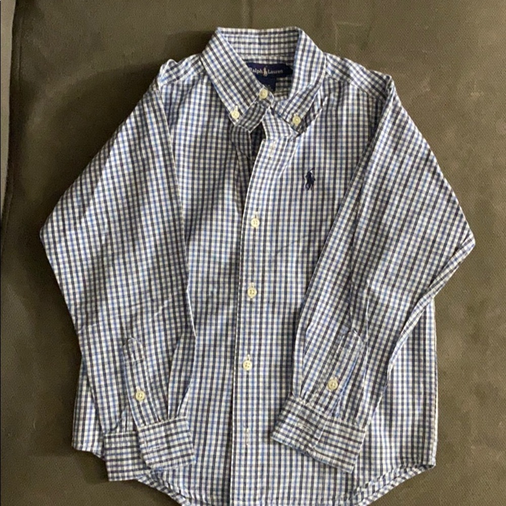 Ralph Lauren Boy’s Blue Chex Shirt Sz 6